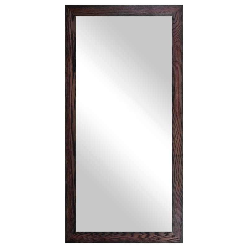 Miroir de plancher en bois franc Union Rustic Ozark, 68 po x 33 po, Cerise noir
