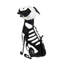 Halloween Metal Skeleton Seated Dog