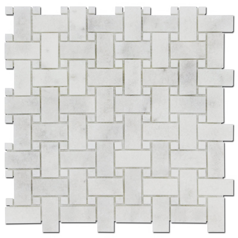 BASKET WEAVE IMPERIAL WHITE w/ WHITE HONED