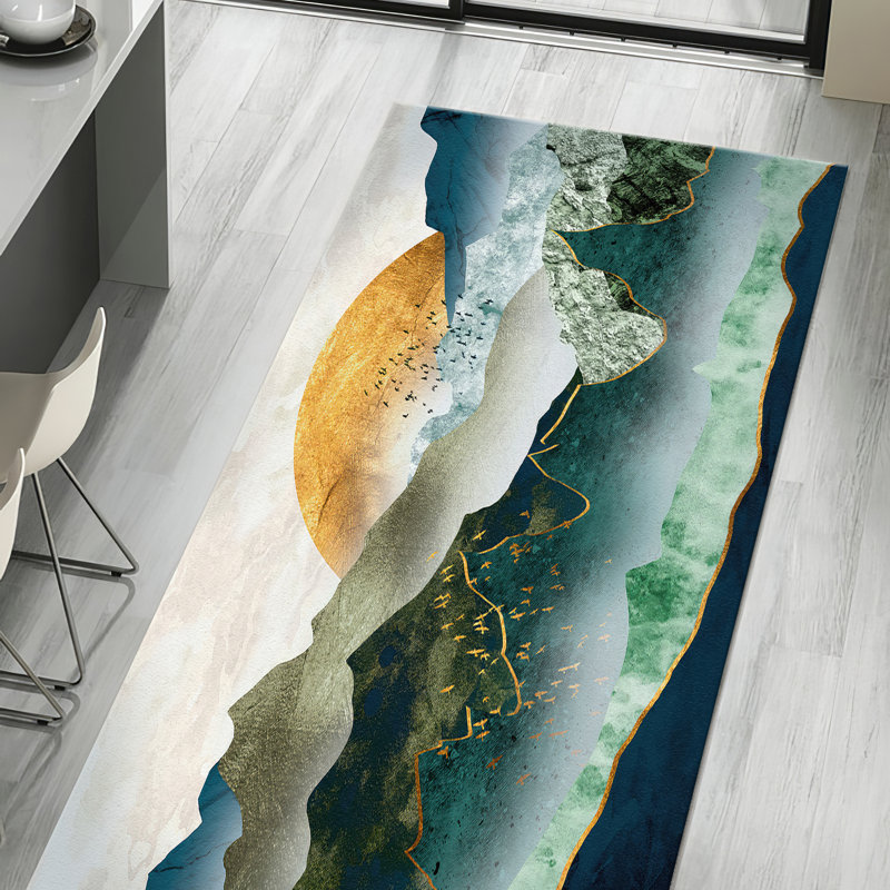 Stunning Floral With Pile Soft Type Printed Rug Ideal for Sprucing Up Your Home Decor, Runner 2'8" x 9'2"
