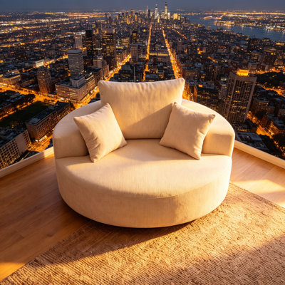 55" Oversized Round Chair