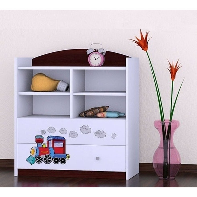 Cassandra 96cm H X 86cm W Transportation Kids Cube, Wenge