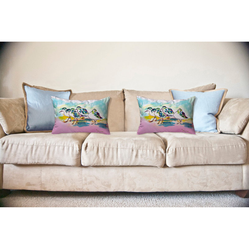  Sanderlings Indoor/Outdoor Lumbar Pillow, 16" x 20"