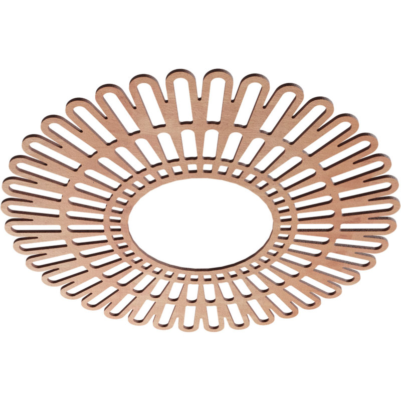 38 po DO x 14 1/8 po P x 1/4 po Cornillius, Cerisier, H 26 po x l 26 po x P 0,25 po