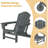 Foldable Outdoor Adirondack Chair With Ottoman-86713958