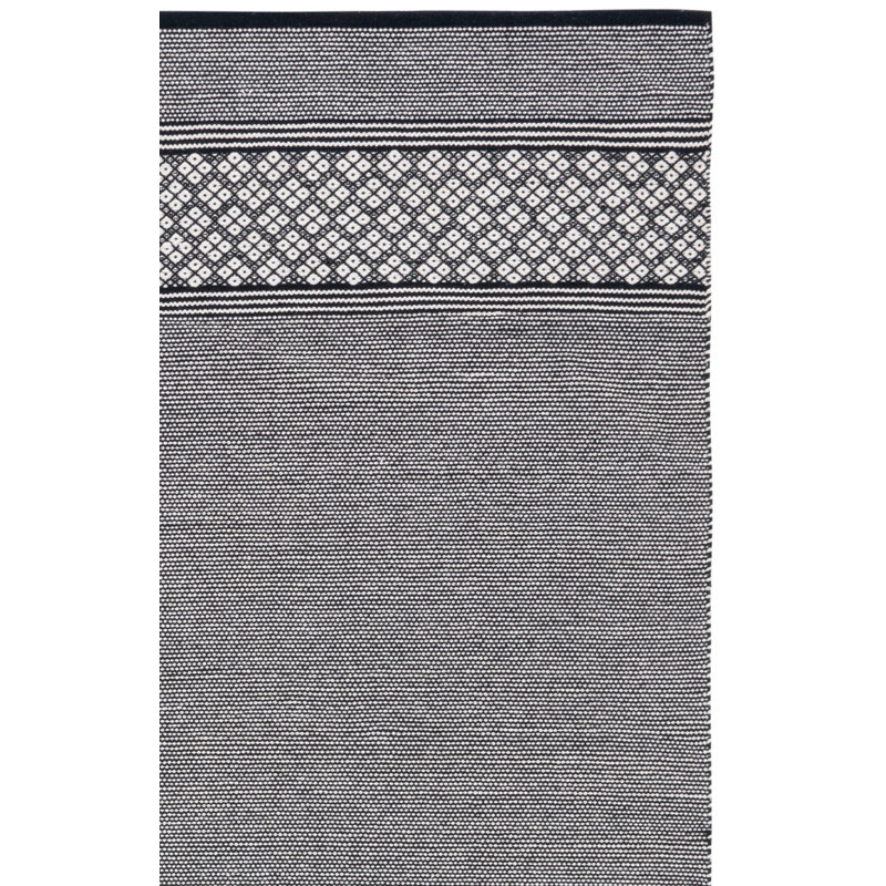Danytza Flat Weave Cotton Striped Rug, Rectangle 4' x 6'