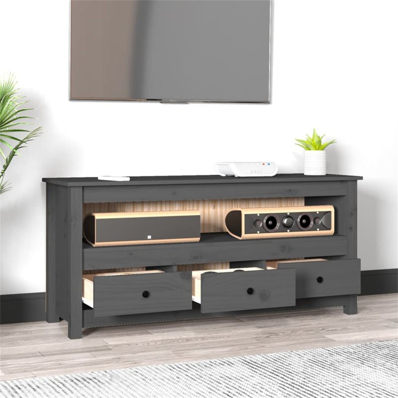 Nagao Unfinished TV Stand for TVs up to 55", Grey
