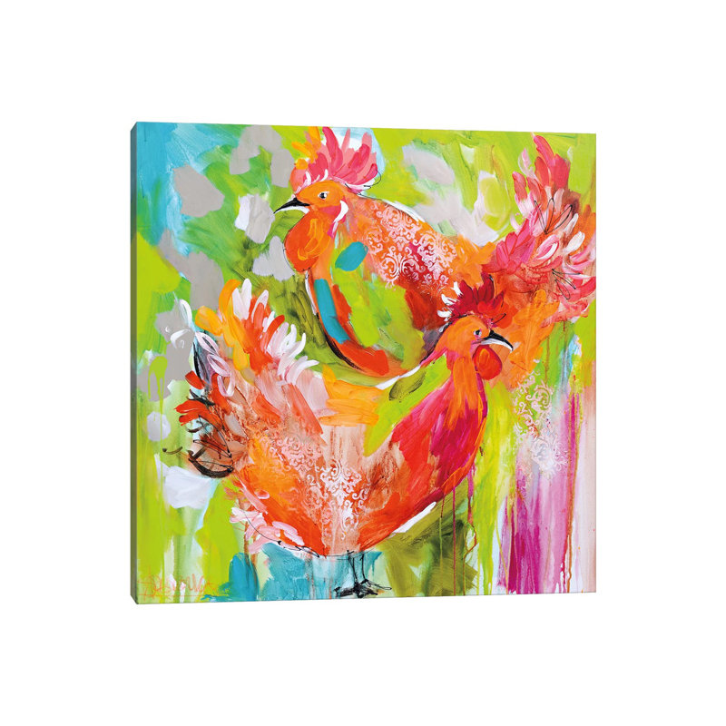 You Ruffle My Feathers by Amanda J. Brooks - Wrapped Canvas Painting, 30.48 cm H x 30.48 cm W