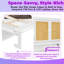 Lit escamotable UnaAlano avec armoire de rangement et bureau intégré, lit escamotable mural, ports USB intégrés et éclairage DEL, grand-694938992