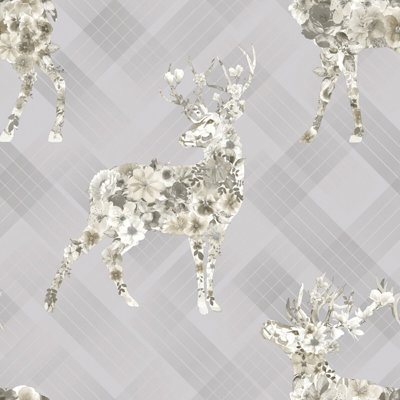 Malmo Floral Wallpaper 10m x 53 cm Textured Metallic Roll