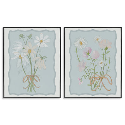 Ensemble de 2 giclées Vintage Spring Clippings, dessin par Leslie Hermosa