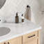 Meuble-lavabo simple 55 po avec plateau en marbre de Carrare italien ARIEL Kelly-99405123