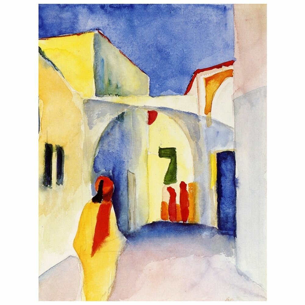 Leinwandbild Blick in eine Gasse von August Macke