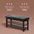 40" Solid Wood Shoe Bench with Cushion, 2-Tier Entryway Storage Bench-917480351