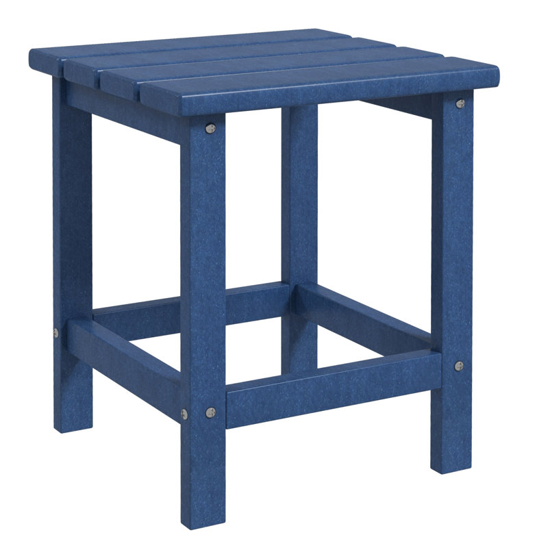 Square Outdoor Side Table , 15'' in. W 15'' in. D, Blue