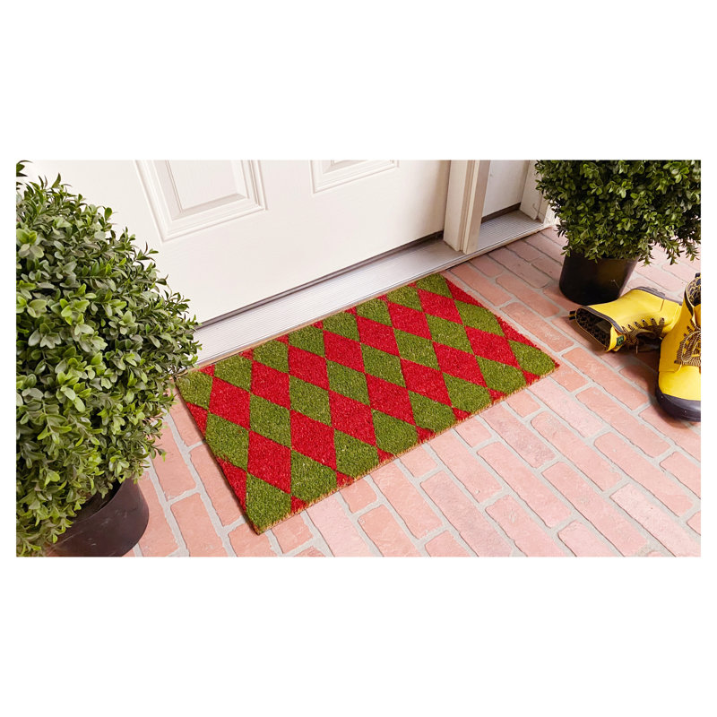 Argyle 29 po x 17 po tapis de porte extérieur antidérapant Harte