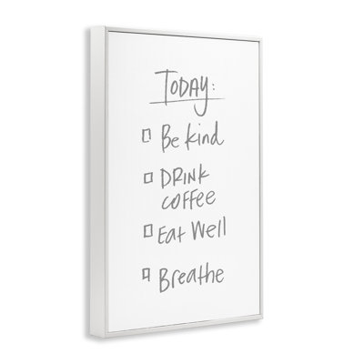 Simple Today's Checklist Framed Giclee, design by SD Graphics Studio