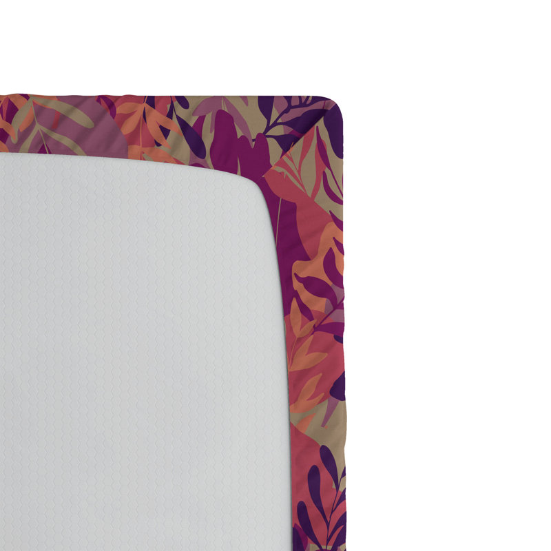 Drap-housse Ambesonne, Drap-housse pour lit simple TG, Magenta, lilas pâle, indigo / floral
