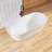 Forma 67'' Freestanding Soaking Bathtub Solid Surface Soaking Tubs in Matte White