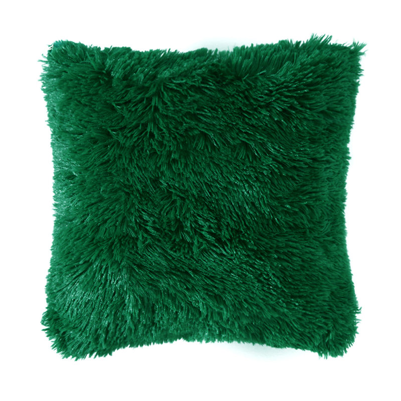  Housse de coussin carré et insert, 20 po x 20 po, Housse de coussin seulement - sans coussin, Vert foncé