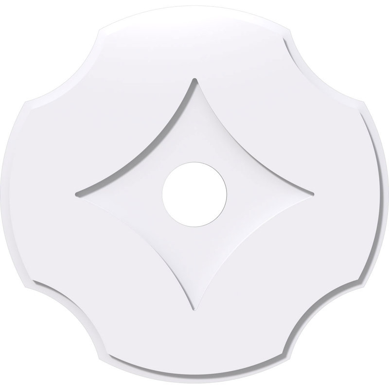 Médaillon de plafond contemporain en PVC de qualité architecturale 36 po x P 6 po x P 12 1/2 po x P 1 po