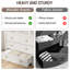 Commode 3 tiroirs moderne noire pour commode de chambre à coucher avec poignées dorées - Armoire de rangement spacieuse 29 po pour garde-robe, salon, couloir ou chambre de bébé - blanc