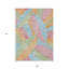 Tapis extérieur lavable floral bleu, vert et rose 9 pi x 12 pi