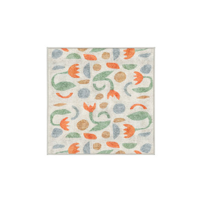 Fionna Hand Loomed Washable Floral Indoor Rug
