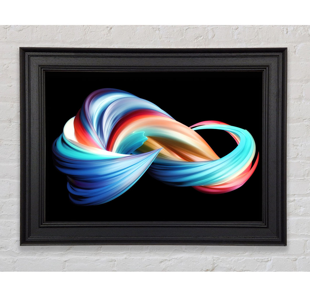 Gerahmtes Leinwandbild Swirling Jet Of Colours