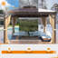 12 pi. L 12 pi. D Pavillon de jardin en acier galvanisé