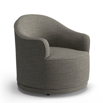 Upholstered Swivel Barrel Chair