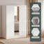 Modern 3 Door Mirrored Wardrobe with Hanging Rail for Bedroom Storage & Organisation-1315648923