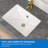 197Inch X 14Inch White Ceramic Rectangular Undermount Bathroom Sink With Overflow Protection Stain Resistant Surface For Modern Bathroom Installations