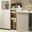 4-Tiers Slim Bathroom Storage Cabine,Waterproof Narrow Storage Cabinet,Space-Saving Vertical Organizers with Tissue Box,Freestanding Storage Unit for Small Spaces, Laundry, Kitchen, Bedroom,Office