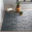 Tapis bleu marine / argenté Christa