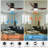 36 In. Black Indoor Ceiling Fan With Light Remote Control, Quiet Dc Motor 3 Abs Blade Ceiling Fans 6-Speed Levels