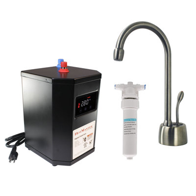 Develosah 9" 1-Handle Hot Water Dispenser Faucet with Digital Heating Tank and Water Filter
