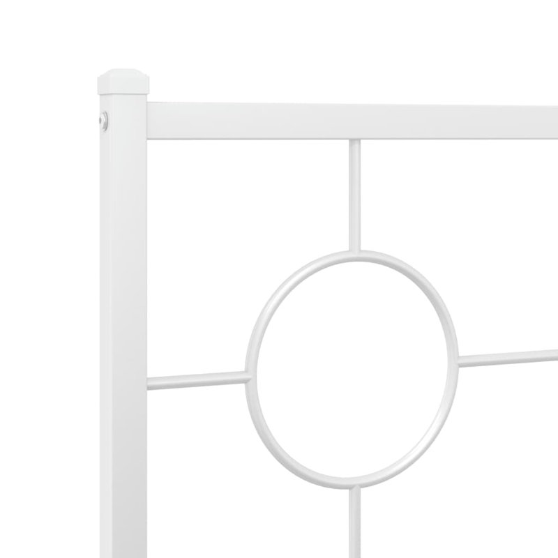 Base de lit en métal avec tête de lit Vidaxl, Simple TG, Blanc