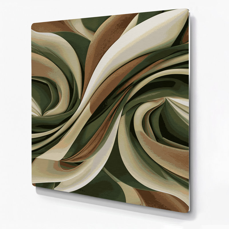 «Biomorphic Abstraction 17», art mural en métal brun, H 16 po x l 16 po