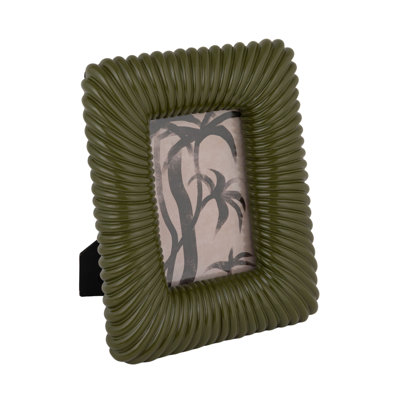 Resin Ribbed Photo Frame Distressed Artisan Accent