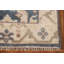 Tapis de couloir bleu Oushak 3x8