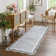 Bordered Design Machine Washable Rug with Rubber Backing for Living Room Modern Non-Slip Dining Room Rug Easy-Cleaning Floor Carpet for Bedroom