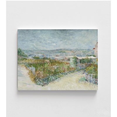 Montmartre, derrière le Moulin de la Galette par Vincent Van Gogh, art mural Moulin, reproduction multicolore Van Gogh, art mural Montmartre