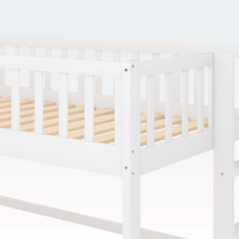 Lit mezzanine simple pour enfants Harkieran, Blanc