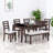 Modern Rectangular Lift-top Storage Dining Table With Drawer, Walnut, 66 Inch - Seats 6