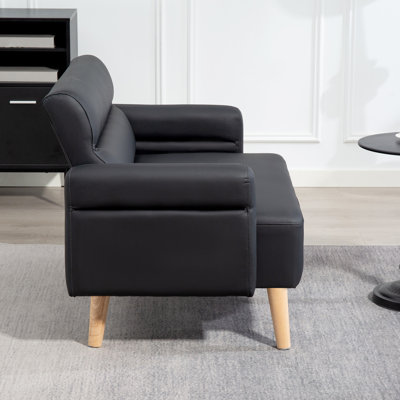 2 Seater Faux Leather Loveseat