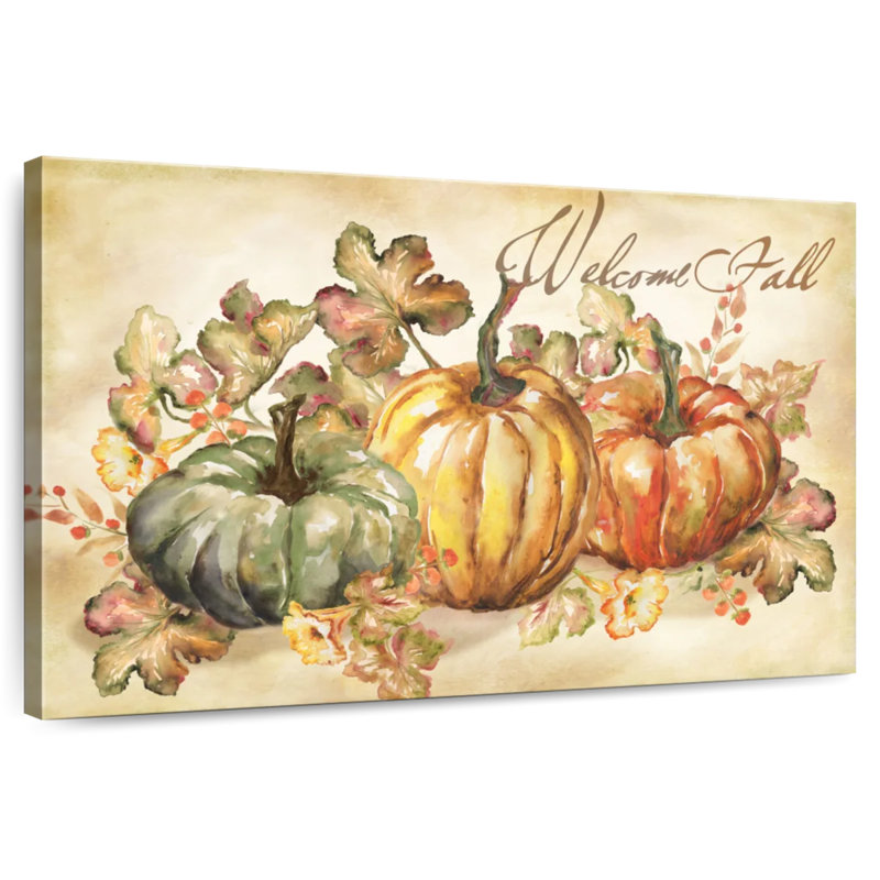 Yarlin Watercolor Harvest Welcome Fall, H 32 po x l 48 po