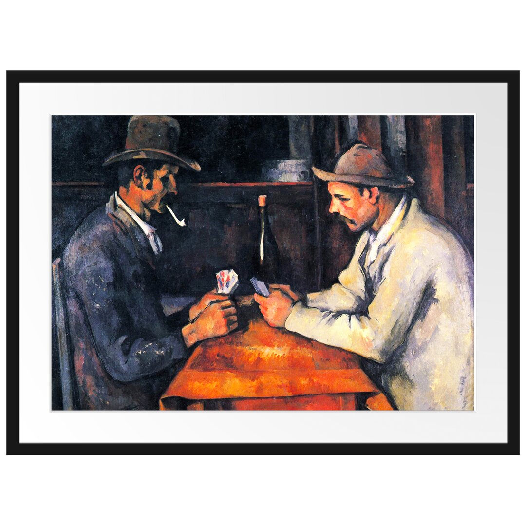 Gerahmter Kunstdruck The Card Players von Paul Cezanne