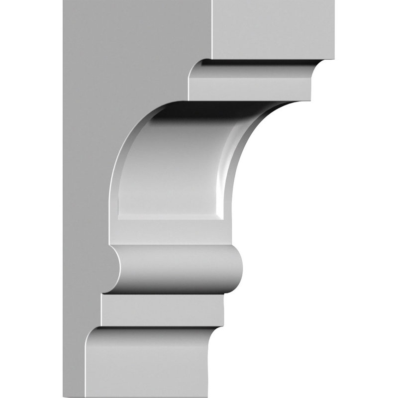 Endurathane Diane Bracket, 3 1/2"W x 4 1/4"D x 8"H, Factory Primed, 8"H x 3.5"W x 4.25"D