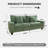 88.58" Modern Chenille Upholstered Sofa With Solid Wood Legs For Living Room.Green-1706622604